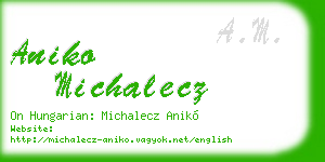 aniko michalecz business card
