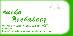 aniko michalecz business card